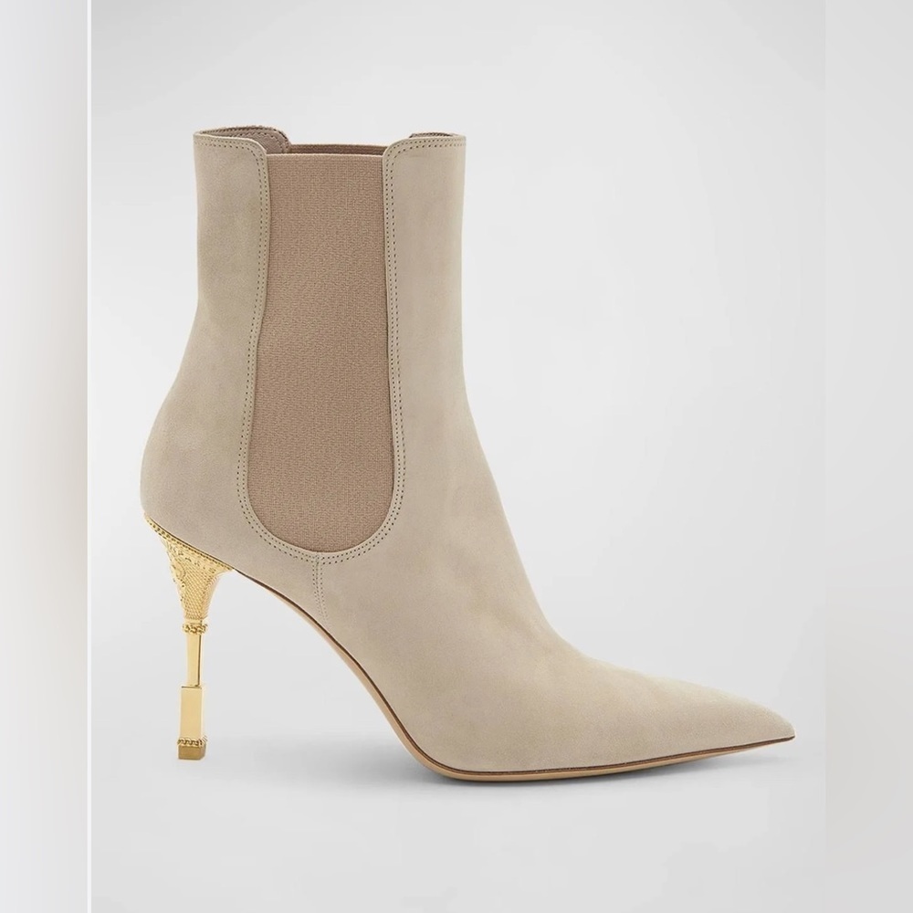 Balmain
Women's Pointed Toe Sculpted High Heel Ankle Boots